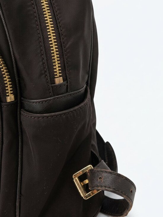 Michael Kors Black Nylon Backpack Gold Hardware Medium Size main image 3